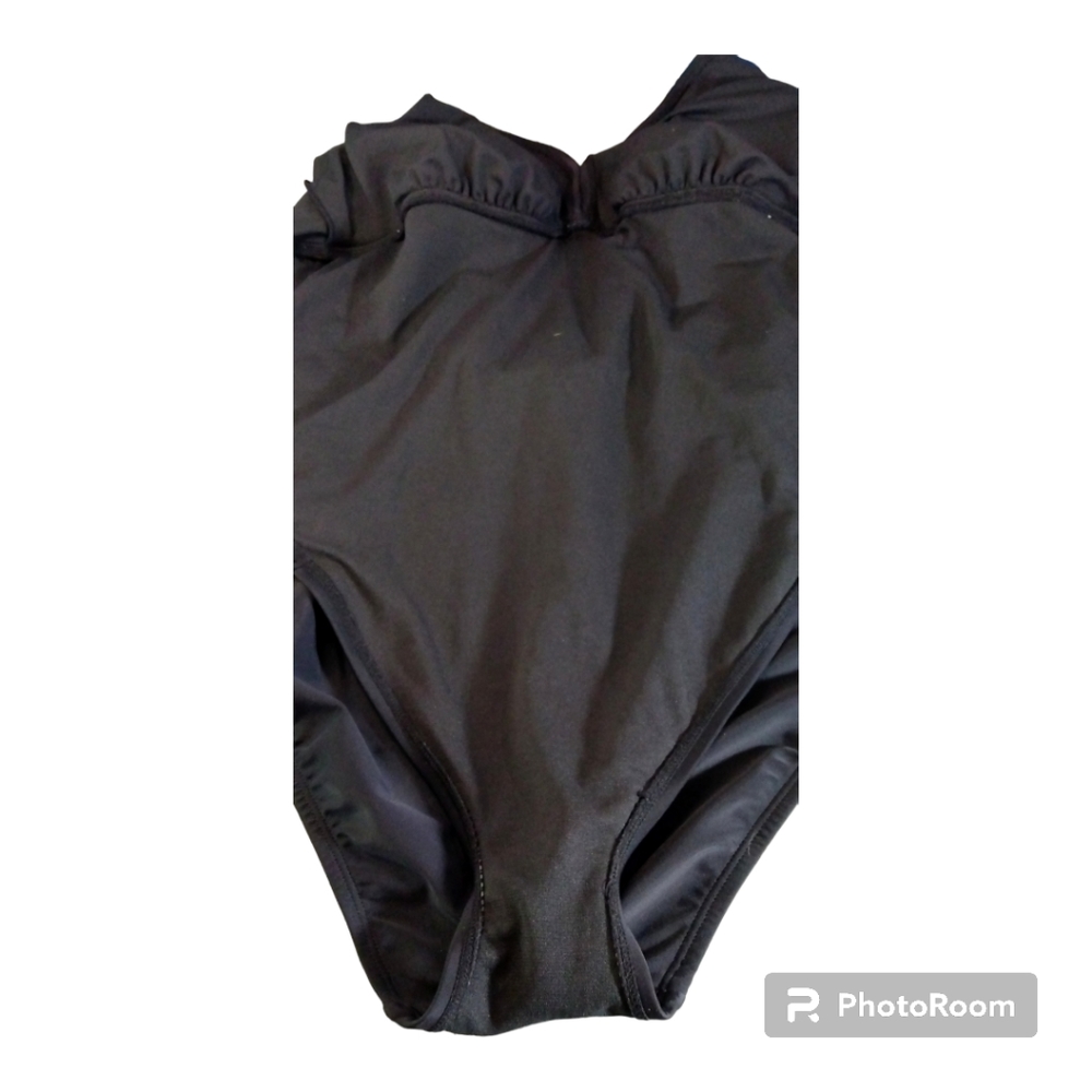 Adore Me black one piece swimsuit with floral embroidery, 4X - Picture 6 of 8